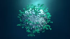 antibodies attacking a virus
